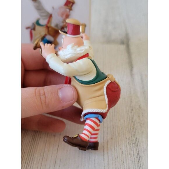 Hallmark Toymaker Santa 2010 ornament Xmas trumpet bell - Picture 4 of 6